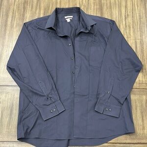 Van Heusen Gray Dress Shirt Long Sleeve